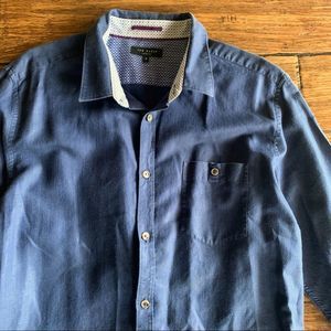 Ted Baker London Linen dress Shirt large tb5